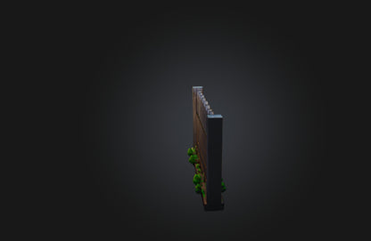 3D model Voxel Fence VR / AR / low-poly