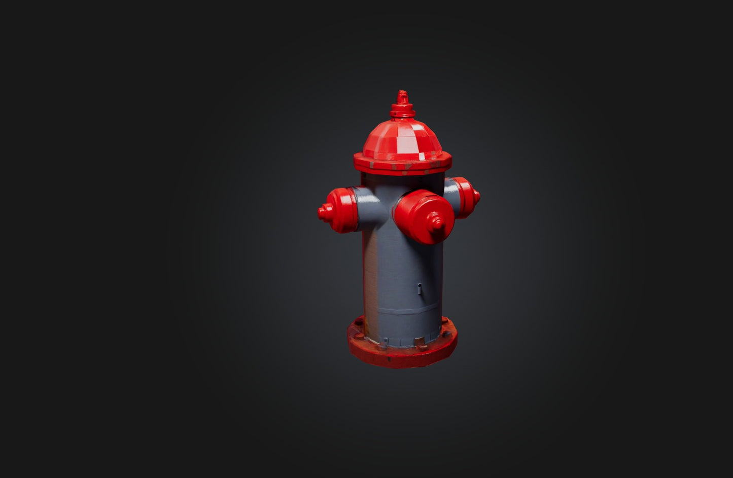 3D model Voxel Fire Hydrant VR / AR / low-poly