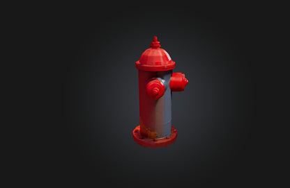 3D model Voxel Fire Hydrant VR / AR / low-poly