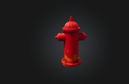3D model Voxel Fire Hydrant VR / AR / low-poly