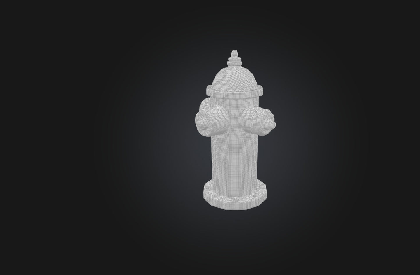 3D model Voxel Fire Hydrant VR / AR / low-poly