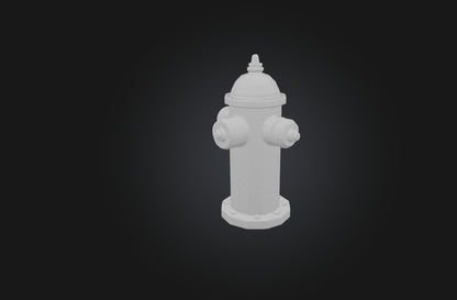 3D model Voxel Fire Hydrant VR / AR / low-poly