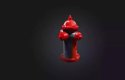 3D model Voxel Fire Hydrant VR / AR / low-poly