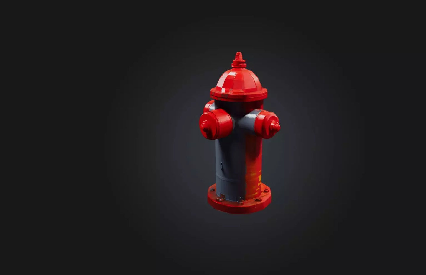 3D model Voxel Fire Hydrant VR / AR / low-poly