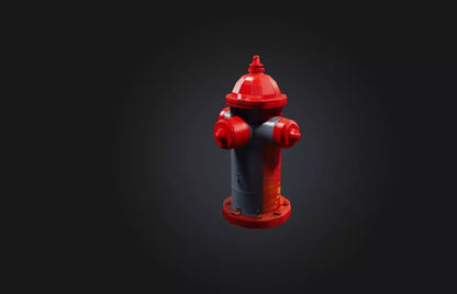 3D model Voxel Fire Hydrant VR / AR / low-poly