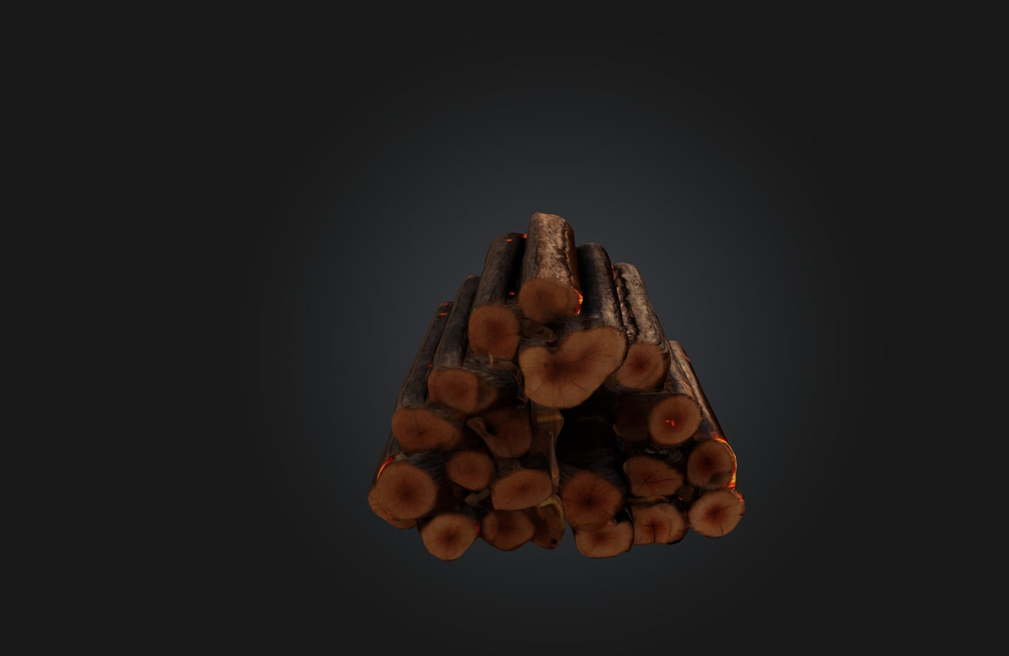 3D model Voxel Firewood VR / AR / low-poly