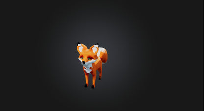 3D model Voxel Fox   VR / AR / low-poly