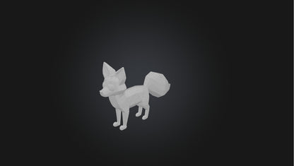3D model Voxel Fox   VR / AR / low-poly