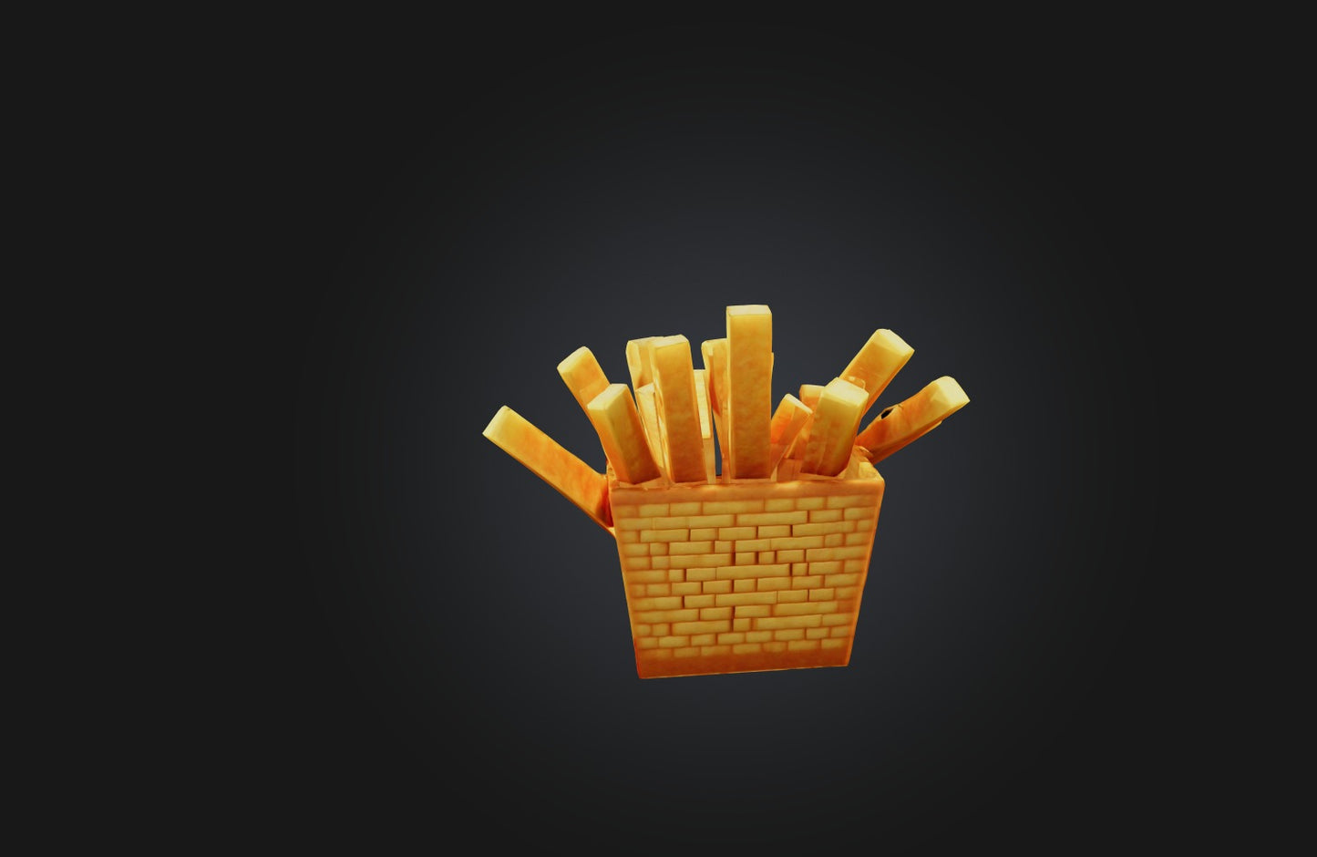 3D model Voxel Fries VR / AR / low-poly