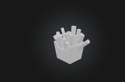 3D model Voxel Fries VR / AR / low-poly