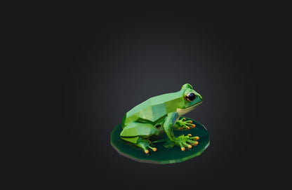 3D model Voxel Frog VR / AR / low-poly