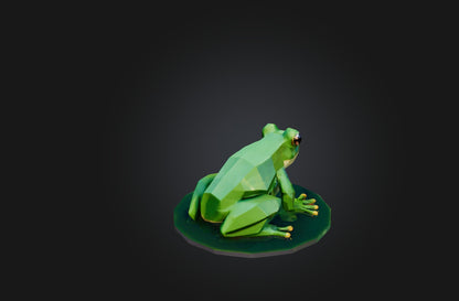 3D model Voxel Frog VR / AR / low-poly