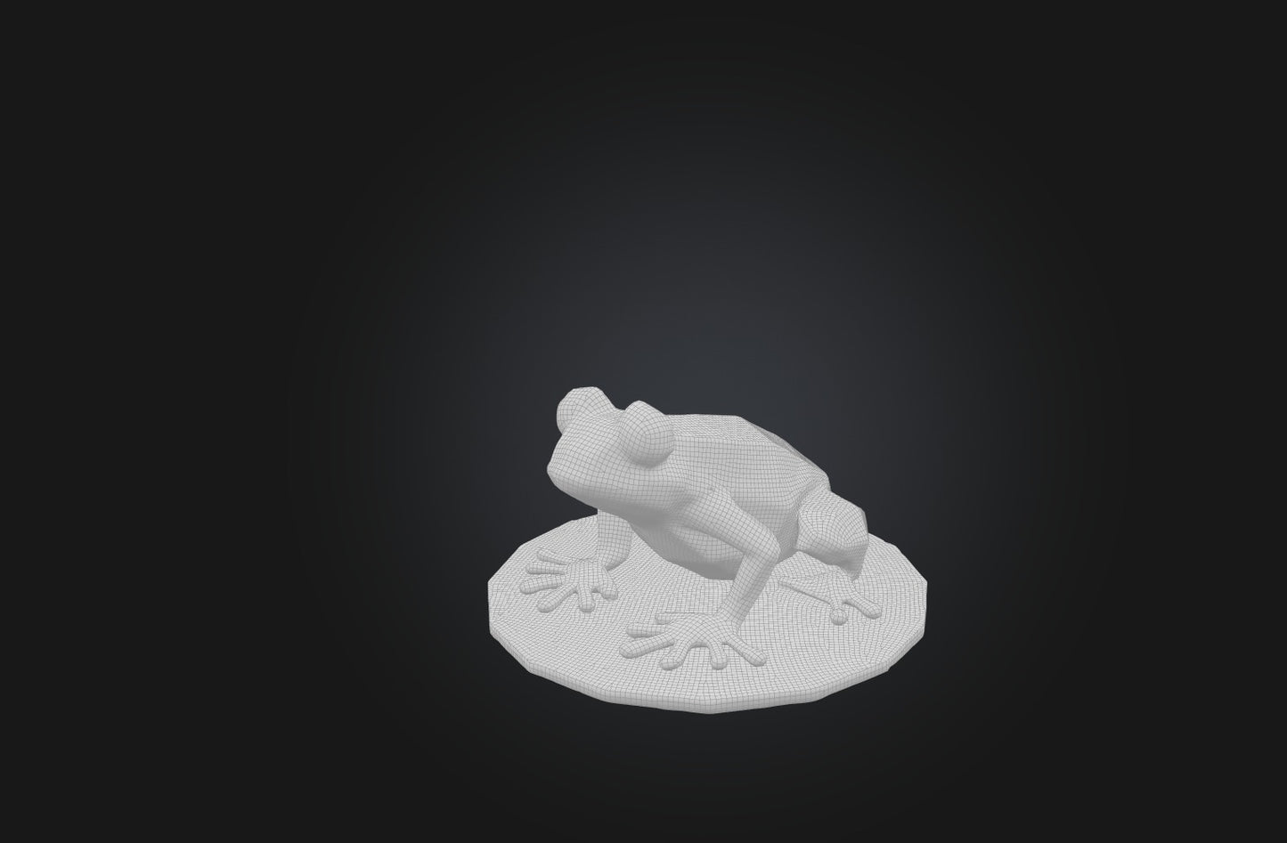 3D model Voxel Frog VR / AR / low-poly
