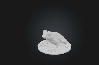 3D model Voxel Frog VR / AR / low-poly