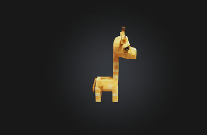 3D model Voxel Giraffe VR / AR / low-poly