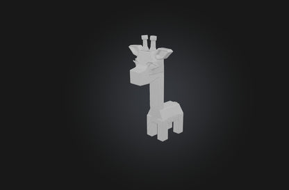 3D model Voxel Giraffe VR / AR / low-poly