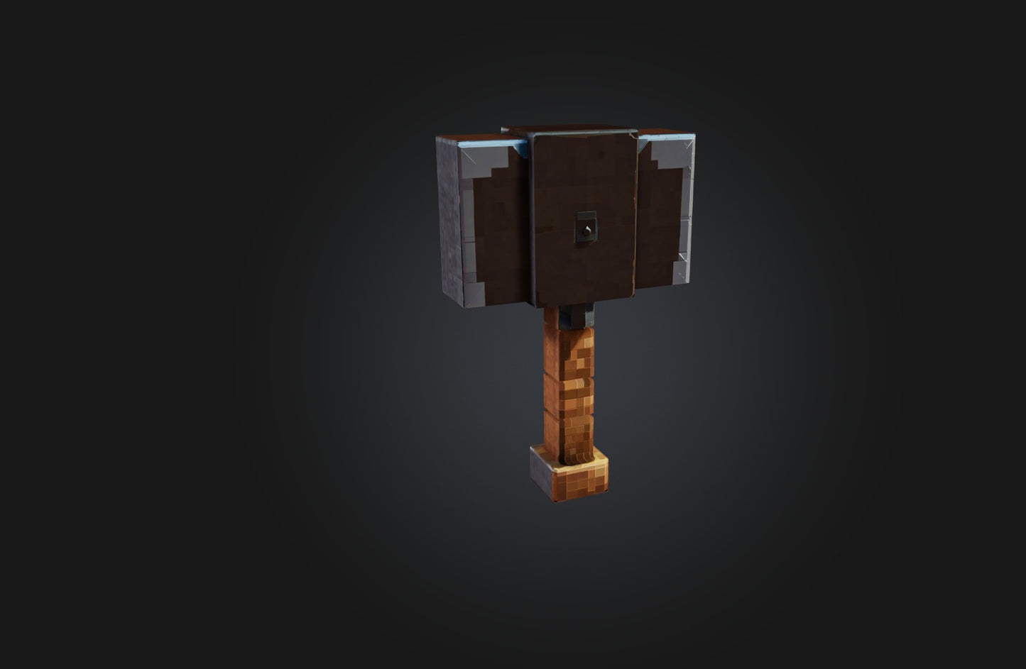 3D model Voxel Hammer VR / AR / low-poly