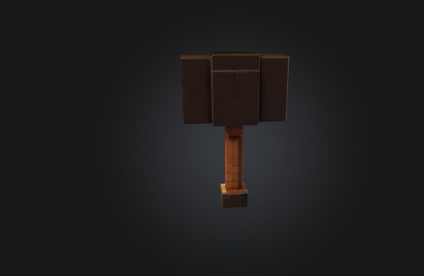 3D model Voxel Hammer VR / AR / low-poly