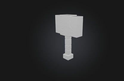 3D model Voxel Hammer VR / AR / low-poly