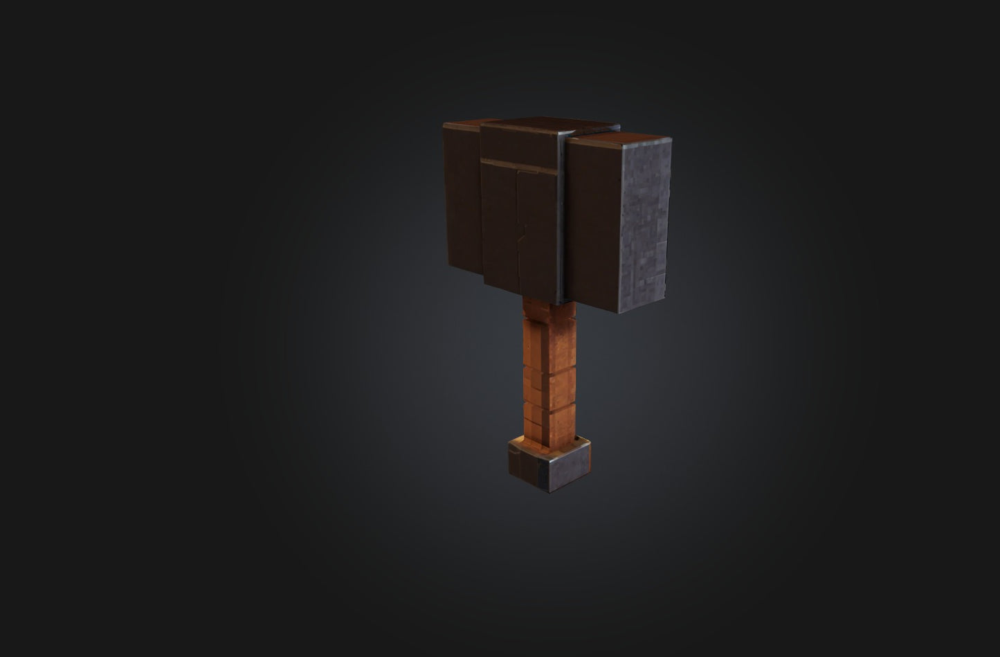 3D model Voxel Hammer VR / AR / low-poly
