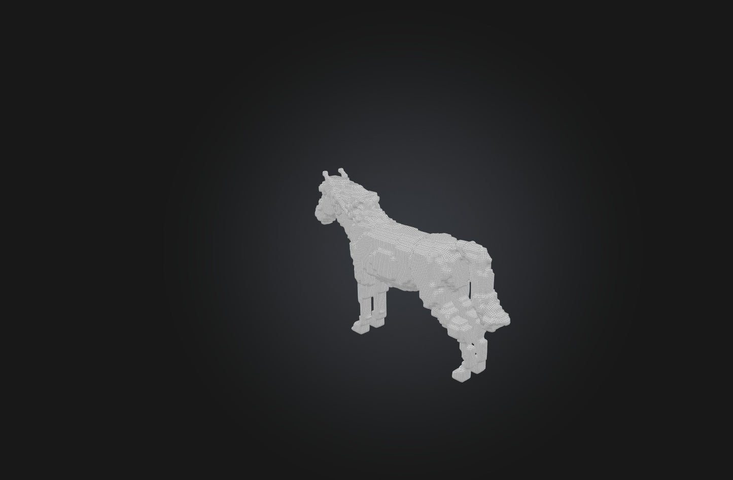3D model Voxel Horse VR / AR / low-poly