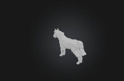 3D model Voxel Horse VR / AR / low-poly