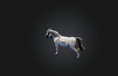 3D model Voxel Horse VR / AR / low-poly