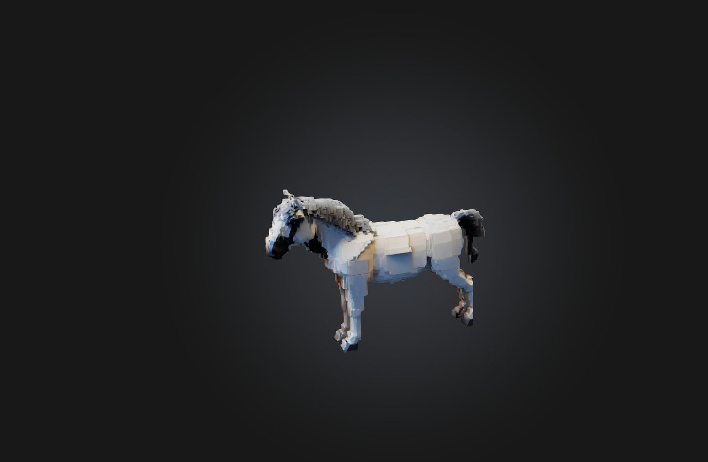 3D model Voxel Horse VR / AR / low-poly