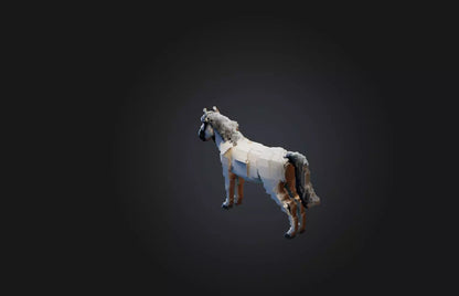 3D model Voxel Horse VR / AR / low-poly