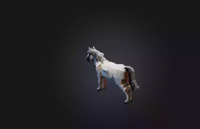 3D model Voxel Horse VR / AR / low-poly