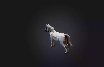 3D model Voxel Horse VR / AR / low-poly