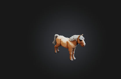 3D model Voxel Horse VR / AR / low-poly