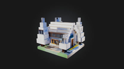 3D model Voxel House VR / AR / low-poly