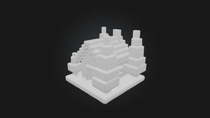 3D model Voxel House VR / AR / low-poly