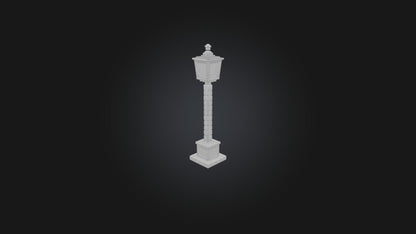 3D model Voxel Lamp Post VR / AR / low-poly