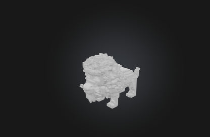 3D model Voxel Lion VR / AR / low-poly