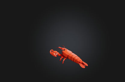 3D model Voxel Lobster VR / AR / low-poly
