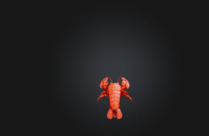 3D model Voxel Lobster VR / AR / low-poly