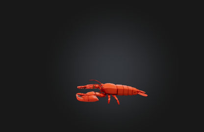 3D model Voxel Lobster VR / AR / low-poly
