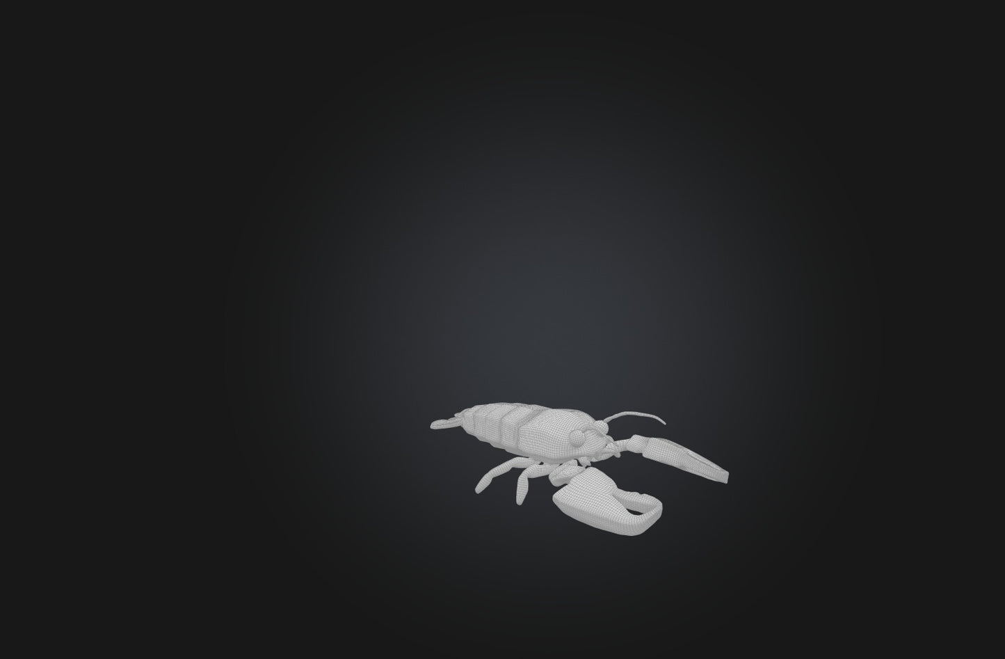 3D model Voxel Lobster VR / AR / low-poly