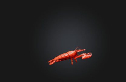 3D model Voxel Lobster VR / AR / low-poly