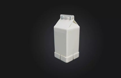 3D model Voxel Milk Carton VR / AR / low-poly