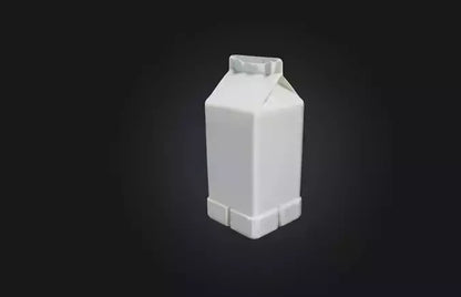 3D model Voxel Milk Carton VR / AR / low-poly