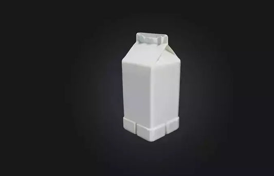3D model Voxel Milk Carton VR / AR / low-poly