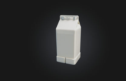 3D model Voxel Milk Carton VR / AR / low-poly