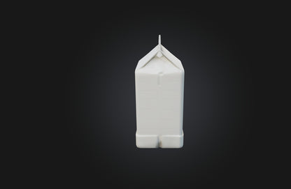 3D model Voxel Milk Carton VR / AR / low-poly