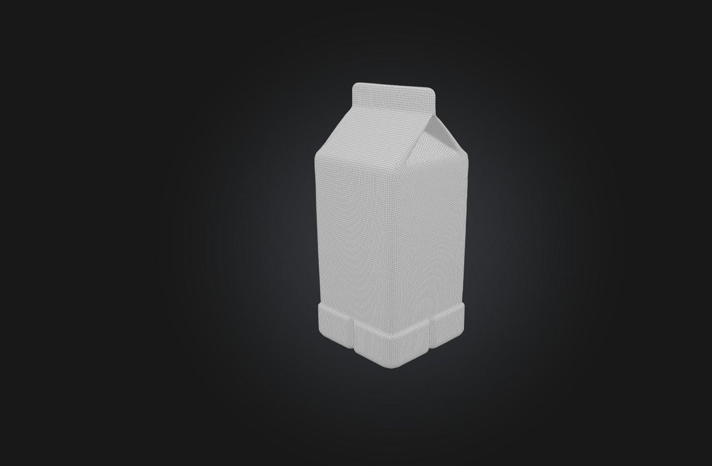 3D model Voxel Milk Carton VR / AR / low-poly