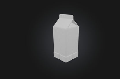 3D model Voxel Milk Carton VR / AR / low-poly