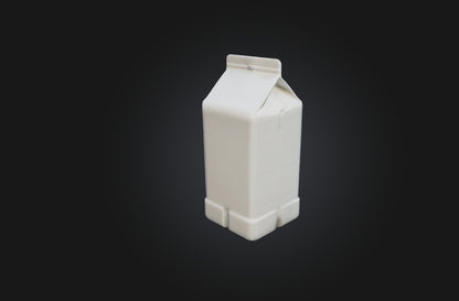 3D model Voxel Milk Carton VR / AR / low-poly