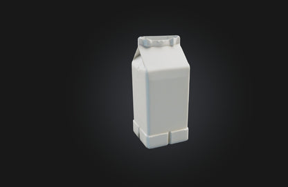 3D model Voxel Milk Carton VR / AR / low-poly